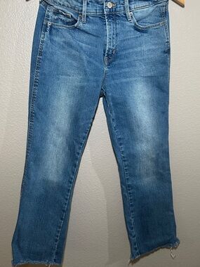 Old Navy Light-Mid Blue Flare Ankle High-Rise Jeans